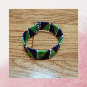 Kenyan handmade bead bracelet bangle